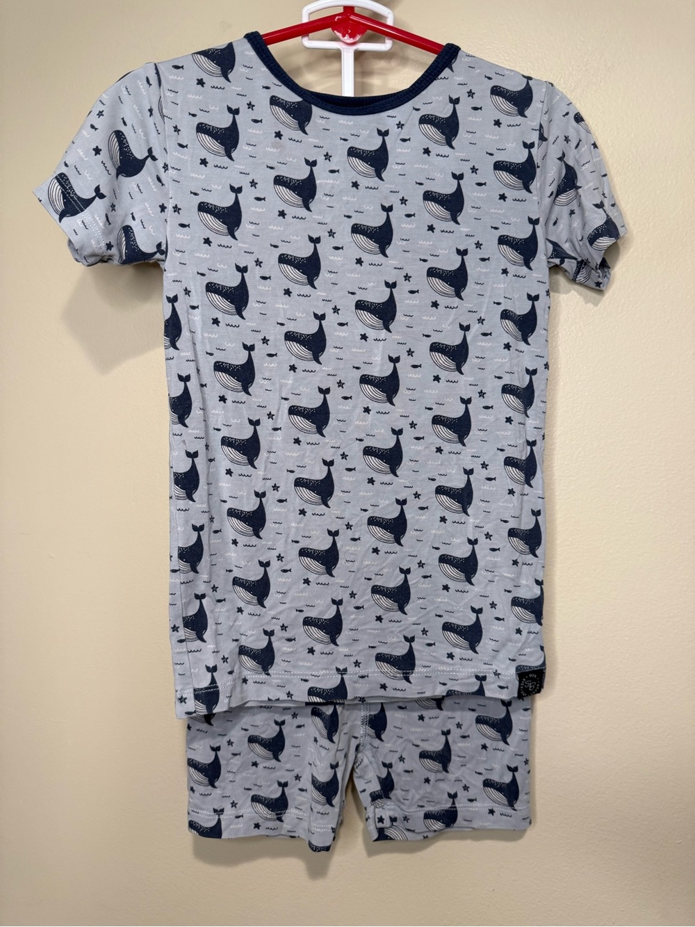 Sweet Bamboo whale pajamas size 5 shorts Shortie pajamas